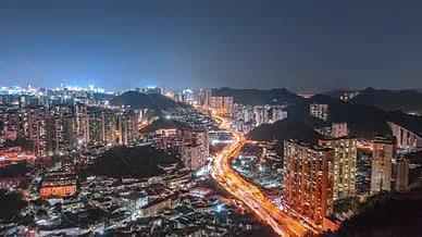 4k航拍贵阳城市车流夜景延时风光视频的预览图